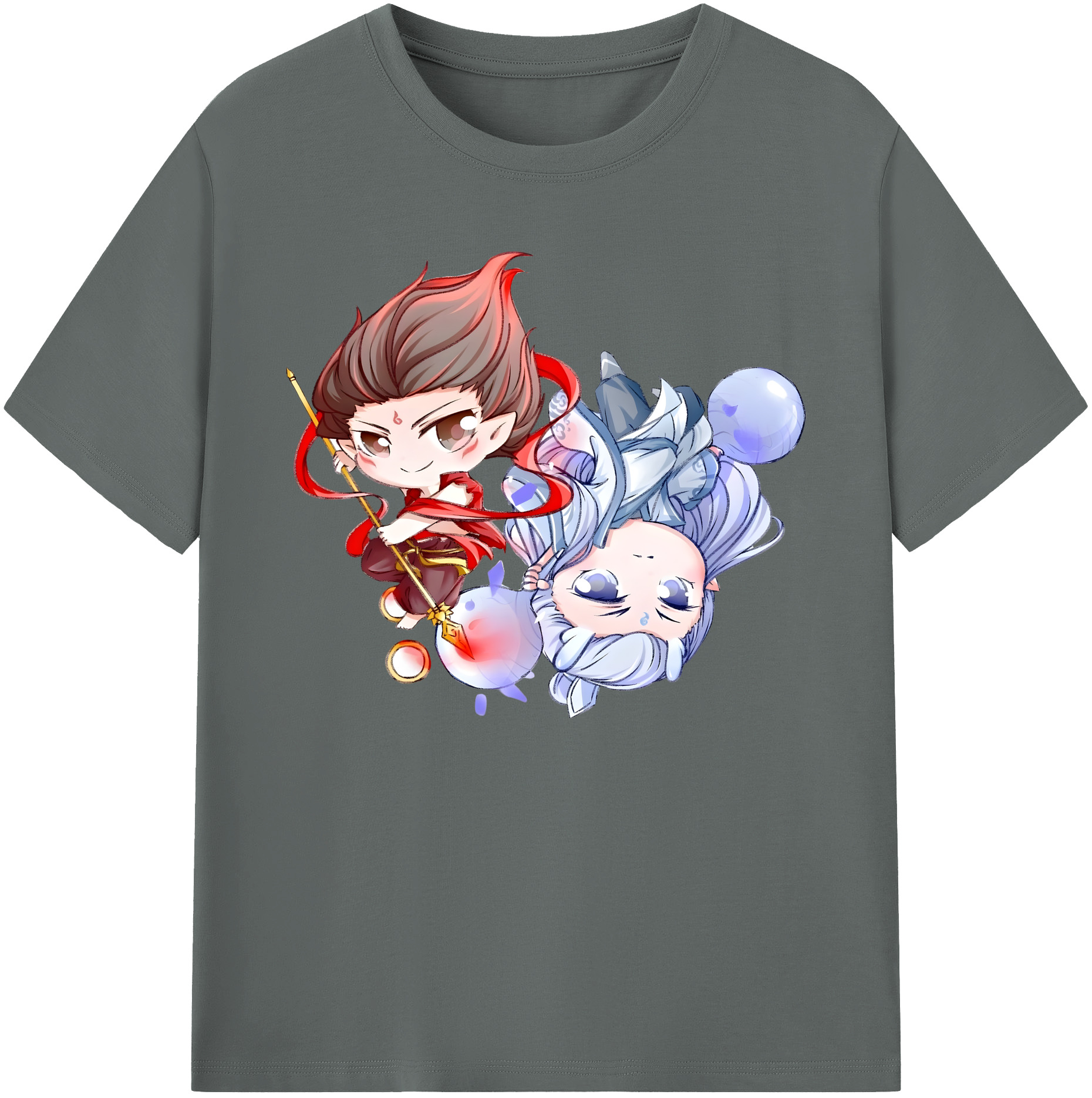 （画像用） Ne Zha 2 ナタ 魔童の大暴れ 綿100％ メンズ半袖Tシャツ｜肌触りやわらか＆通気性